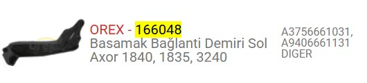 BASAMAK BAGLANTI DEMIRI AXOR SOL 375 666 1031 940 666 1131